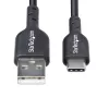 StarTech.com 1 m USB-A į USB-C įkrovimo ir sinchronizavimo laidas, 3A, USB 2.0, TPE apvalkalas - juoda