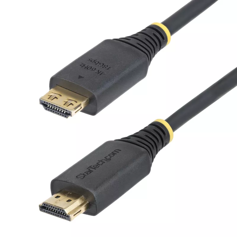 StarTech.com 3ft (0,9 m) aukštos spartos HDMI laidas su griebimo jungtimis, 4K 60Hz/1440p 144Hz, HDR10/HDCP 2.2/ARC, 18Gbps, UHD HDMI 2.0 laidas TV/monitoriui/ekranui, TPE apvalkalas