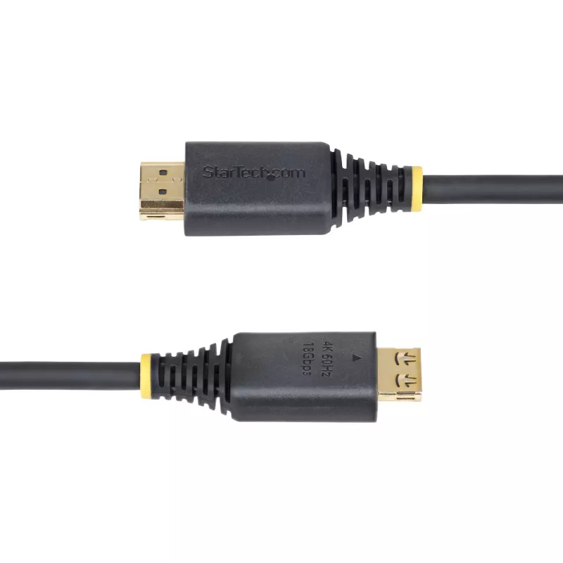 StarTech.com 3ft (0,9 m) aukštos spartos HDMI laidas su griebimo jungtimis, 4K 60Hz/1440p 144Hz, HDR10/HDCP 2.2/ARC, 18Gbps, UHD HDMI 2.0 laidas TV/monitoriui/ekranui, TPE apvalkalas