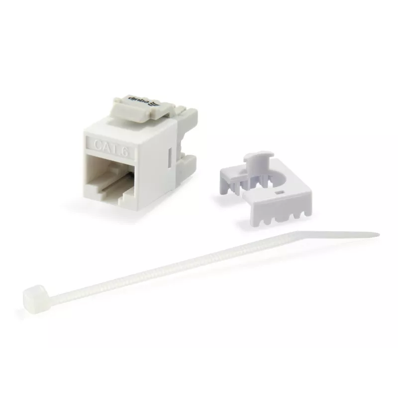 Equip Cat.6 neekranuotas Keystone Jack LSA, plonas tipas, baltas