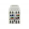 Equip Cat.6 neekranuotas Keystone Jack LSA, plonas tipas, baltas