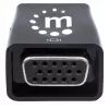 Manhattan HDMI į VGA keitiklis su garsu, 1080p, kištukas į lizdą, Micro-USB papildomam maitinimui, juodas, 3 metų garantija