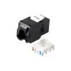 Equip Cat.6A Neekranuotas Keystone Jack Toolfree, RJ-45, LSA, Juodas
