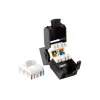 Equip Cat.6A Neekranuotas Keystone Jack Toolfree, RJ-45, LSA, Juodas