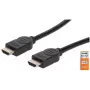 HDMI kabelis su Ethernet Manhattan HDMM1MP 1 m Vyriškas-Vyriškas Juodas