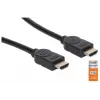 HDMI kabelis su Ethernet Manhattan HDMM1MP 1 m Vyriškas-Vyriškas Juodas