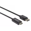 Manhattan DisplayPort 1.1 į HDMI laidas, 1080p@60Hz, 1,8 m, Kištukas-Kištukas, DP su fiksatoriumi, Juodas, Ne dvipusis, Trejų metų garantija