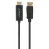Manhattan DisplayPort 1.1 į HDMI laidas, 1080p@60Hz, 1,8 m, Kištukas-Kištukas, DP su fiksatoriumi, Juodas, Ne dvipusis, Trejų metų garantija