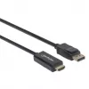 Manhattan DisplayPort 1.2 į HDMI laidas, 4K@60Hz, 1,8 m, Kištukas-kištukas, DP su fiksatoriumi, Juodas, Ne abipusis, Trejų metų garantija