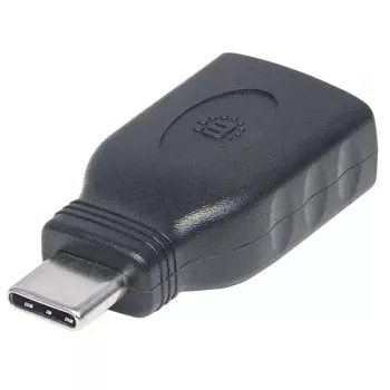 Manhattan USB-C į USB-A adapteris, vyriškas į moterišką, 5 Gbps (USB 3.2 Gen1), juodas, viso gyvenimo garantija