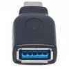 Manhattan USB-C į USB-A adapteris, vyriškas į moterišką, 5 Gbps (USB 3.2 Gen1), juodas, viso gyvenimo garantija