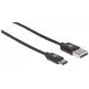Manhattan USB-C į USB-A laidas, 3 m, vyriškas į vyrišką, 480 Mbps (USB 2.0), Hi-Speed USB, juodas, visam gyvenimui galiojanti garantija