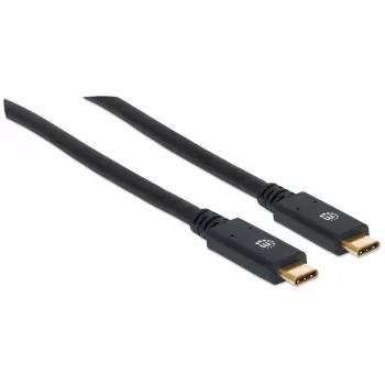 USB-C kabelis Manhattan USB315CC2M 2m vyriškas į vyrišką juodas