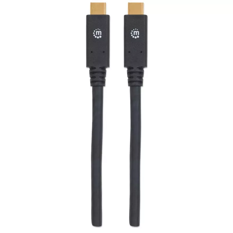 USB-C kabelis Manhattan USB315CC2M 2m vyriškas į vyrišką juodas