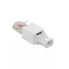 LogiLink MP0025 RJ45 jungtis Cat.6 UTP kabeliui, be įrankių, balta