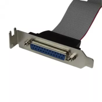 StarTech.com PLATE25F16LP – Žemo profilio 16 colių lygiagretaus prievado laidų adapteris su laikikliu – DB25 (moteriška) į IDC26