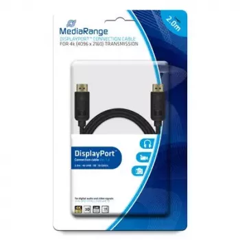 DisplayPort kabelis MediaRange MRCS159 2 m Juodas