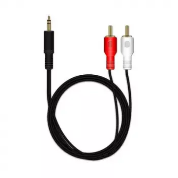 Audio kabelis MediaRange MRCS164 1m 2xRCA 3,5mm juodas