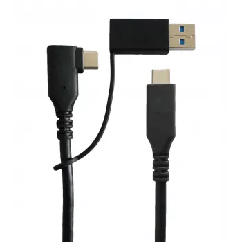 Microconnect USB3.1CC1MDE-N USB-C laidas 1 m, USB 3.2 Gen 1, juodas