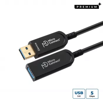 Microconnect MC-USB3.0AAF25AOP USB laidas USB 3.2 Gen 2 (3.1 Gen 2) 25 m USB A juodas