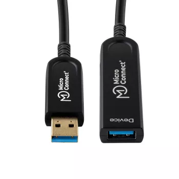Microconnect MC-USB3.0AAF25AOP USB laidas USB 3.2 Gen 2 (3.1 Gen 2) 25 m USB A juodas