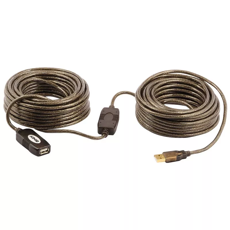 Lindy 42631 USB 2.0 aktyvusis ilginamasis kabelis, A tipo M/F, 20 m