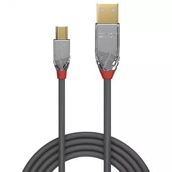 Lindy 3 m USB 2.0 Type A – Mini-B laidas, Cromo Line