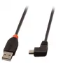 Lindy 2 m USB 2.0 laidas - A tipo į Mini-B, 90 laipsnių stačiu kampu