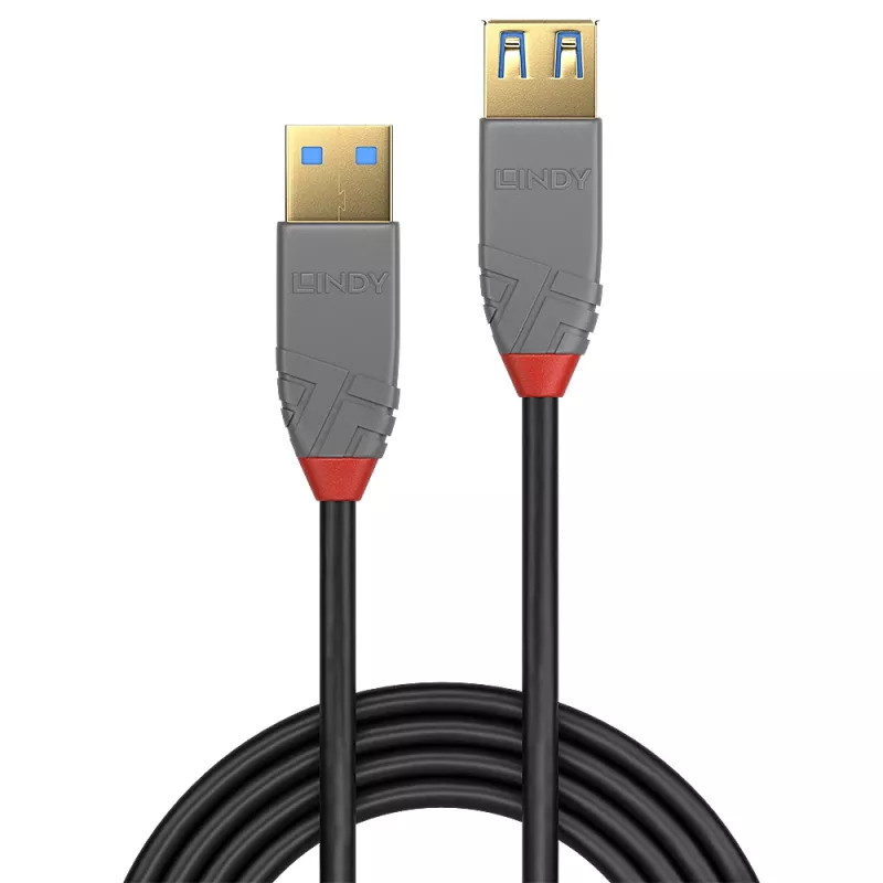 Prailginimo kabelis Lindy Anthra Line USB 3.2 A-A, 0,5 m, 5 Gbps