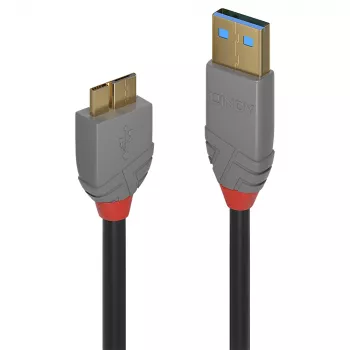 Lindy 3m USB 3.2 Type A į Micro-B laidas, 5Gbps, Anthra Line
