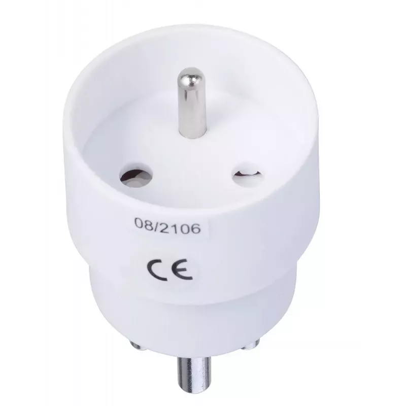 MicroConnect GRUPADK maitinimo kištuko adapteris K tipas (DK) į E tipą (FR) baltas