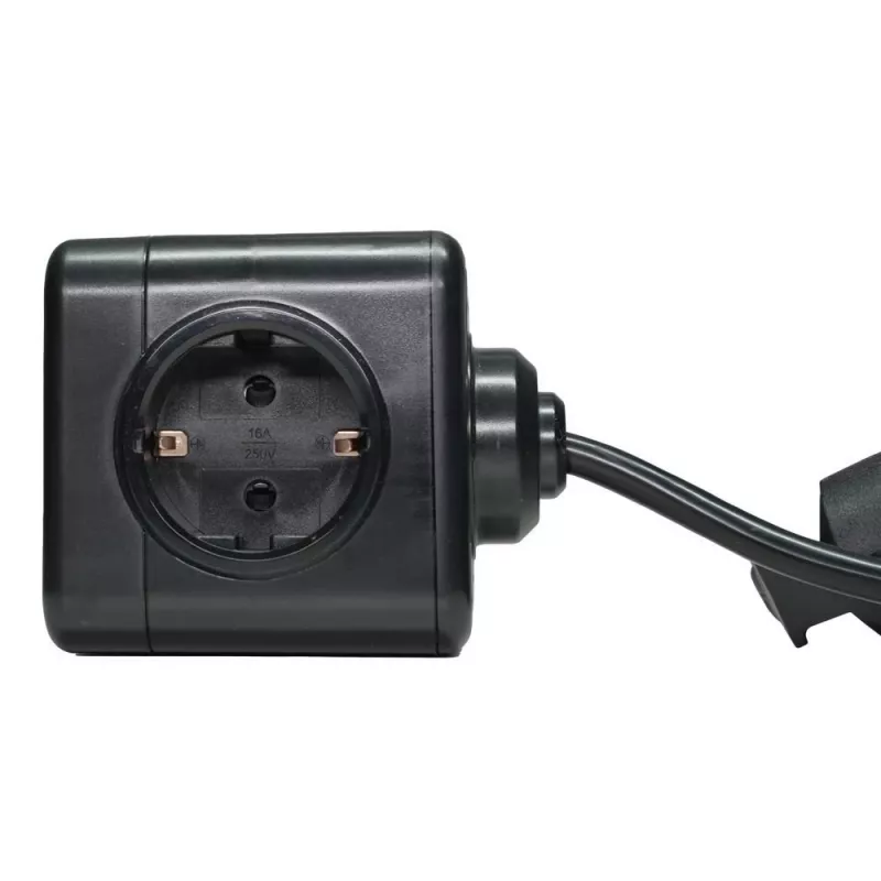 Microconnect GRUCUBE2USB-B3 ilgintuvas 3 m 3 kištukiniai lizdai Juodas