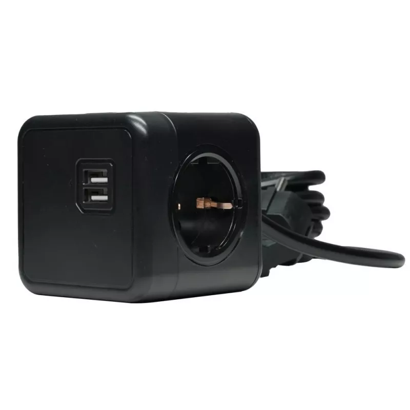Microconnect GRUCUBE2USB-B3 ilgintuvas 3 m 3 kištukiniai lizdai Juodas