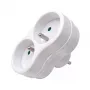 MicroConnect maitinimo adapteris MC-PLUGEU1+2FRW – 1 EU + 2 prancūziški lizdai