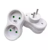 MicroConnect maitinimo adapteris MC-PLUGEU1+2FRW – 1 EU + 2 prancūziški lizdai