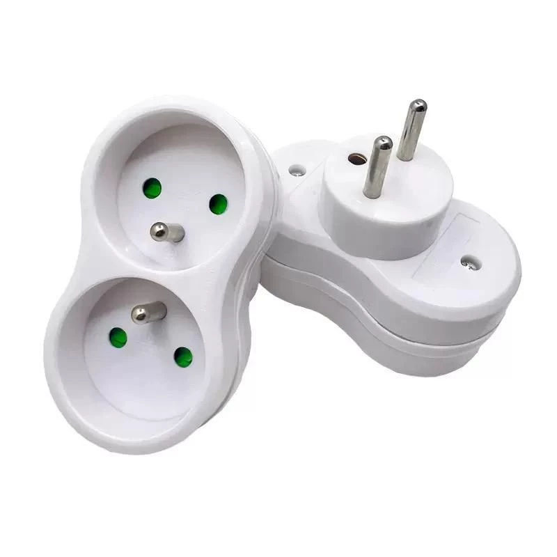 MicroConnect maitinimo adapteris MC-PLUGEU1+2FRW – 1 EU + 2 prancūziški lizdai
