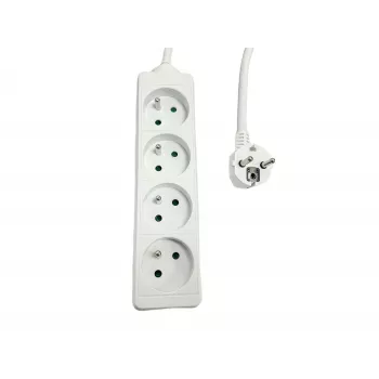 Maitinimo blokas MicroConnect MC-PS040150FRW — 4 lizdai, French tipo kištukiniai lizdai