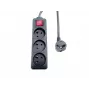 MicroConnect MC-PSOO030150FRB ilginamasis laidas 1,5 m 3 kištukiniai lizdai Juodas