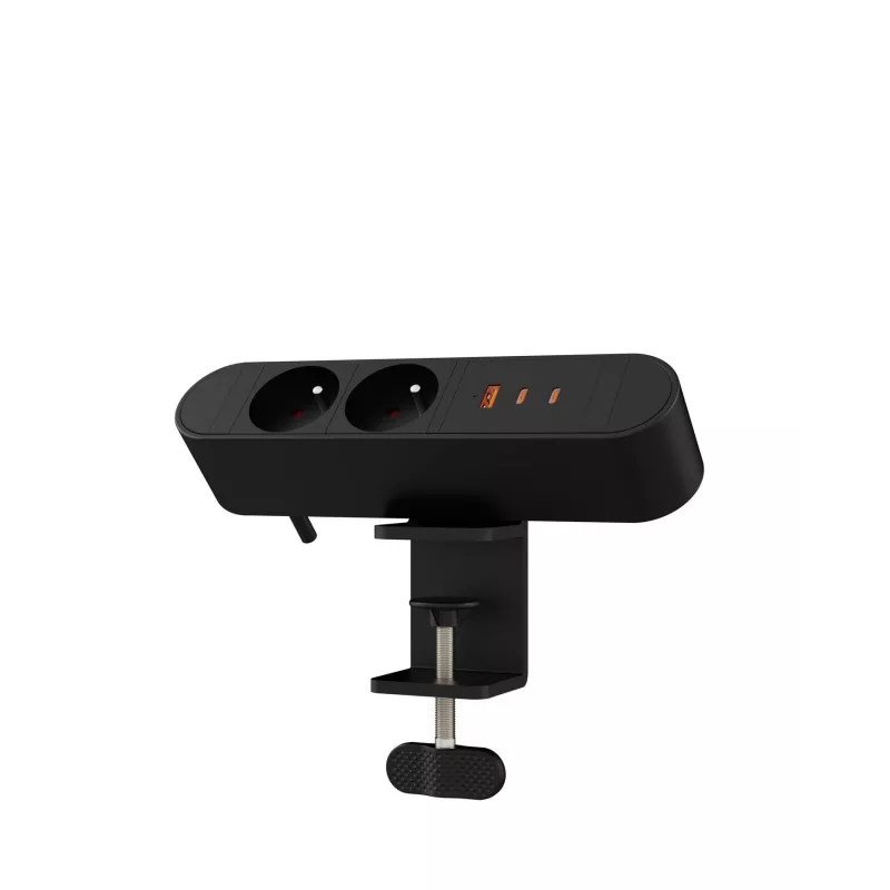 Darbastalio maitinimo blokas su 2 kištukiniais lizdais MicroConnect MC-MDPS-FR2-67W, 67W