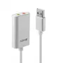 Lindy USB Type A į garso keitiklis, sidabrinis/baltas, 25 g