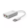 Lindy USB Type A į garso keitiklis, sidabrinis/baltas, 25 g