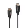 Lindy 40m šviesolaidinis hibridinis HDMI 8K60 laidas, 48 Gbit/s, juodas
