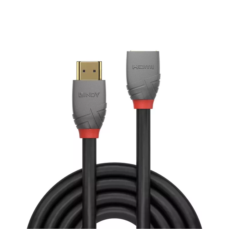 Lindy 0,5 m HDMI 2.0 ilginimo laidas, aukštos spartos, Anthra Line