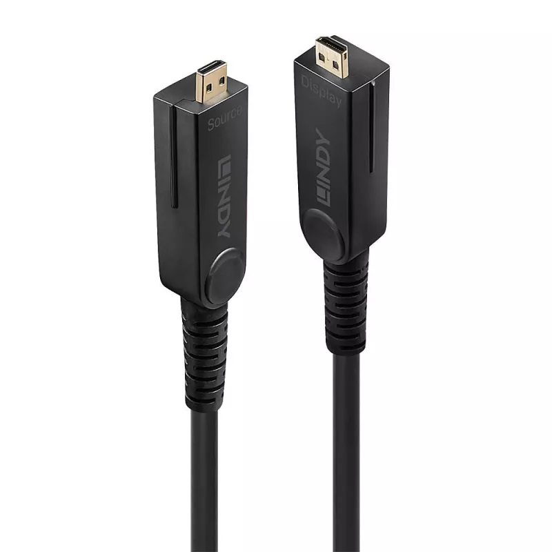 Lindy 70 m pluoštinis hibridinis Micro-HDMI kabelis su nuimamais HDMI ir DVI adapteriais