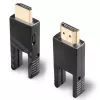 Lindy 50m šviesolaidinis hibridinis Micro-HDMI kabelis 18G su nuimamomis HDMI ir DVI jungtimis
