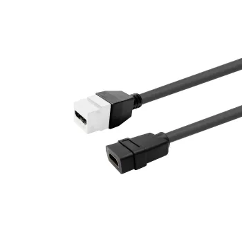 HDMI moteriškas keystone lizdas VivoLink PROKEYHDMIFF0.2W baltas, montuojamas į skydelį