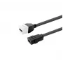 HDMI moteriškas keystone lizdas VivoLink PROKEYHDMIFF0.2W baltas, montuojamas į skydelį