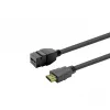 HDMI lizdo keystone įdėklas VivoLink PROKEYHDMIFM2B juodas, HDMI moteriškas lizdas sieninėms plokštėms ir pataisų skydams
