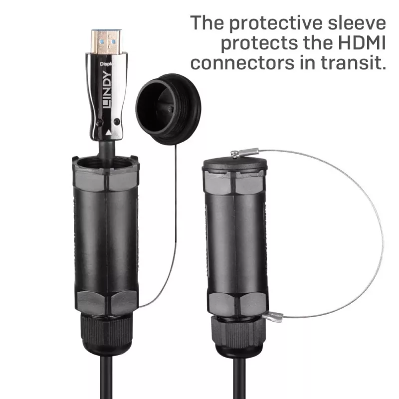 HDMI kabelis Lindy 38527 10 m HDMI Type A vyriškas–vyriškas HDMI 2.1 48 Gbit/s auksuoti kontaktai juodas