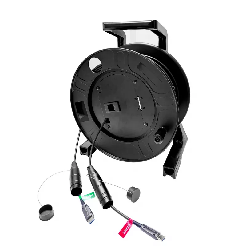Vivolink PROHDMIOP100AM-DRUM HDMI laidas 100 m HDMI A tipo (standartinis) Juoda